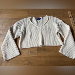 Sunset surf cropped sweater womens small